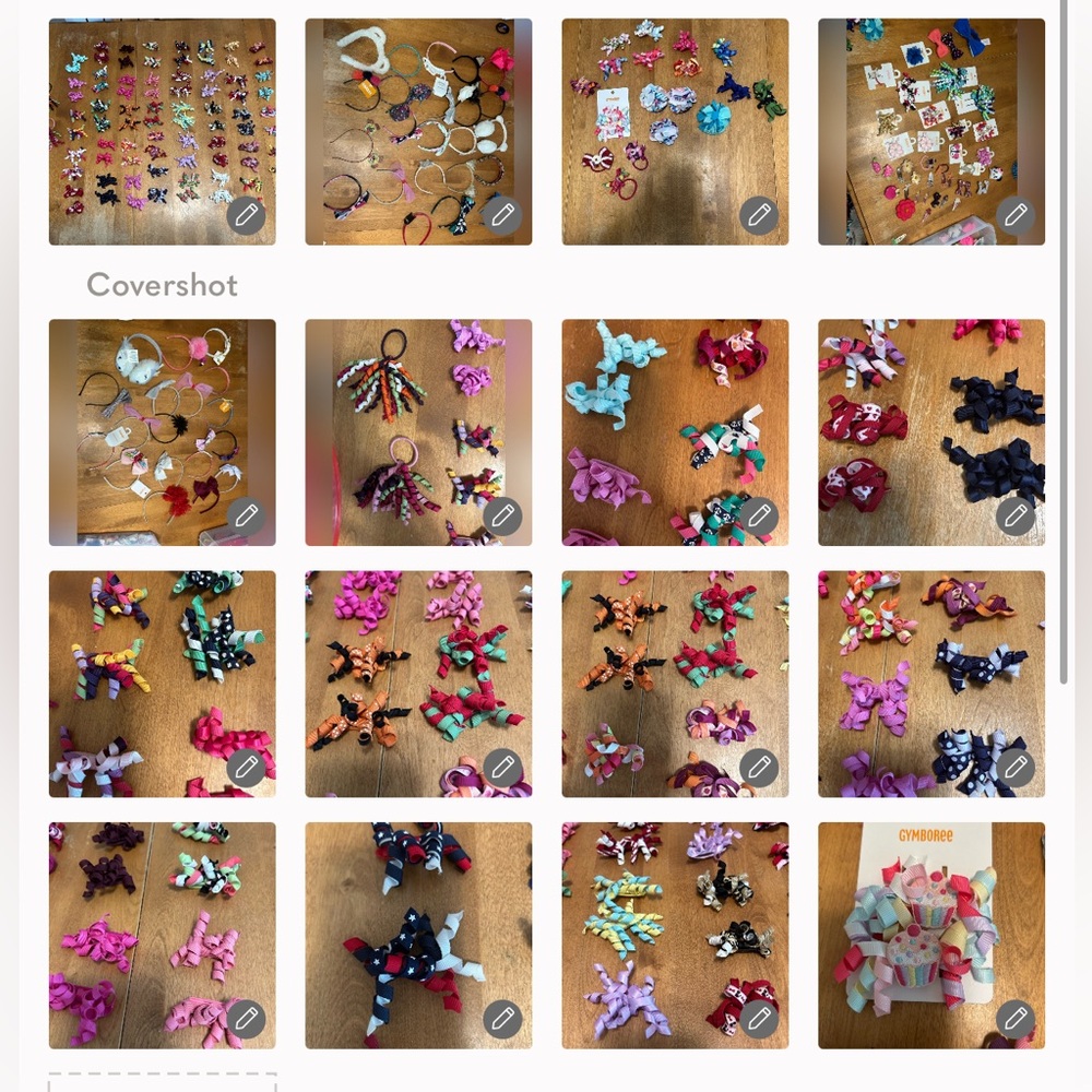 Huge lot Gymboree hair accessories head band clips curlies bundle barrettes